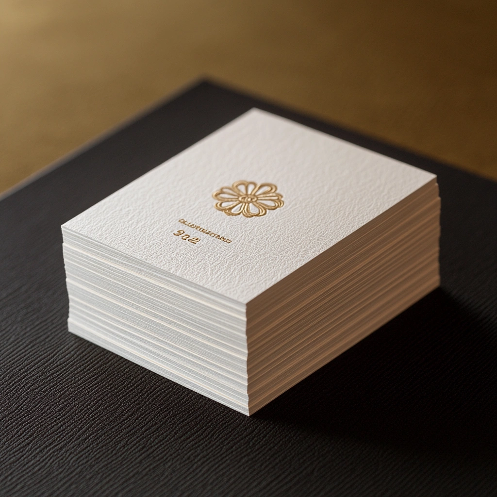flocked paper business card